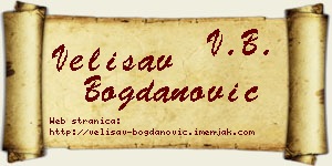 Velisav Bogdanović vizit kartica